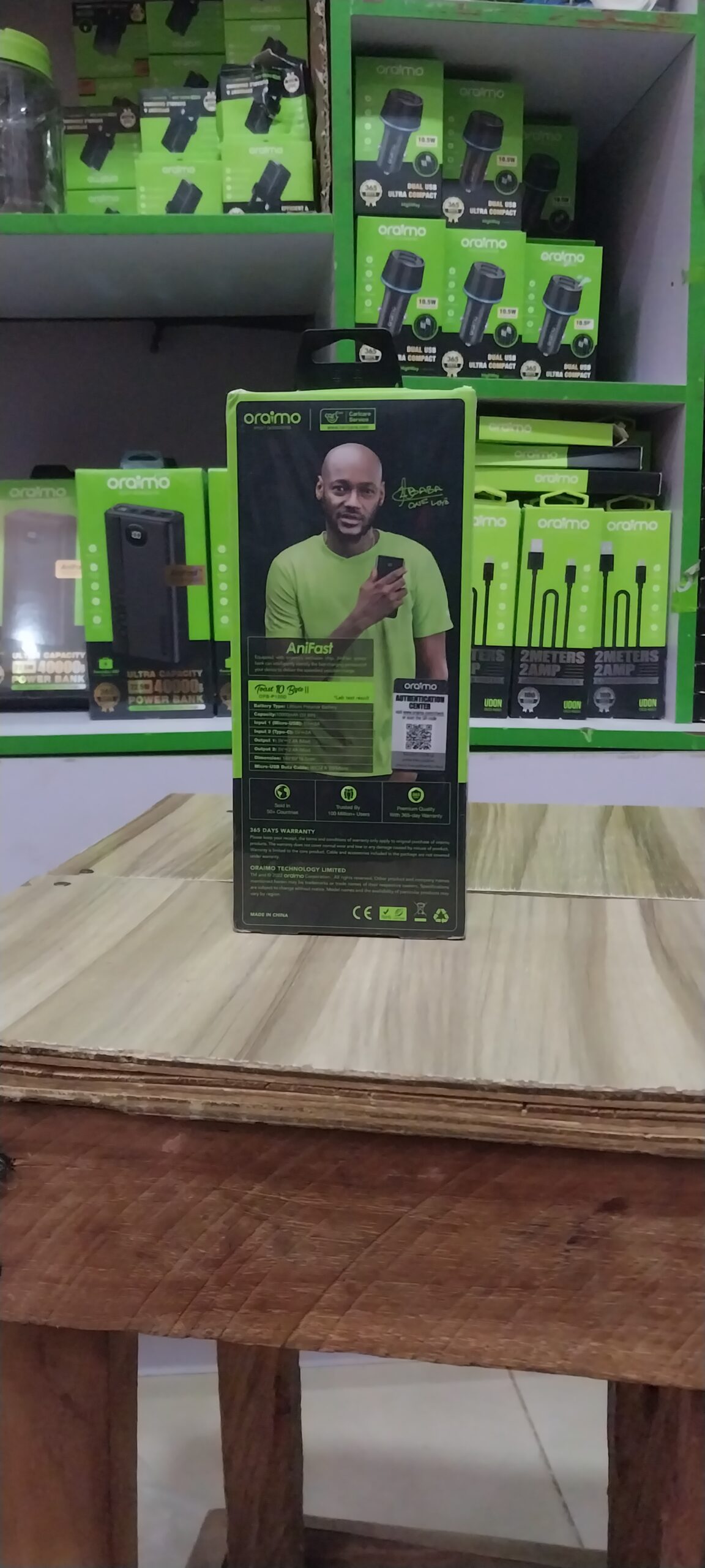 Oraimo 10,000mAh power bank toast 10 byte.opb-p120d