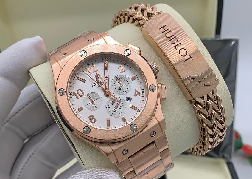 Hublot wristwatch and bracelet