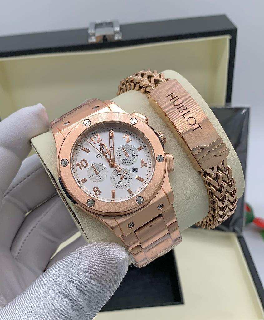 Hublot wristwatch and bracelet