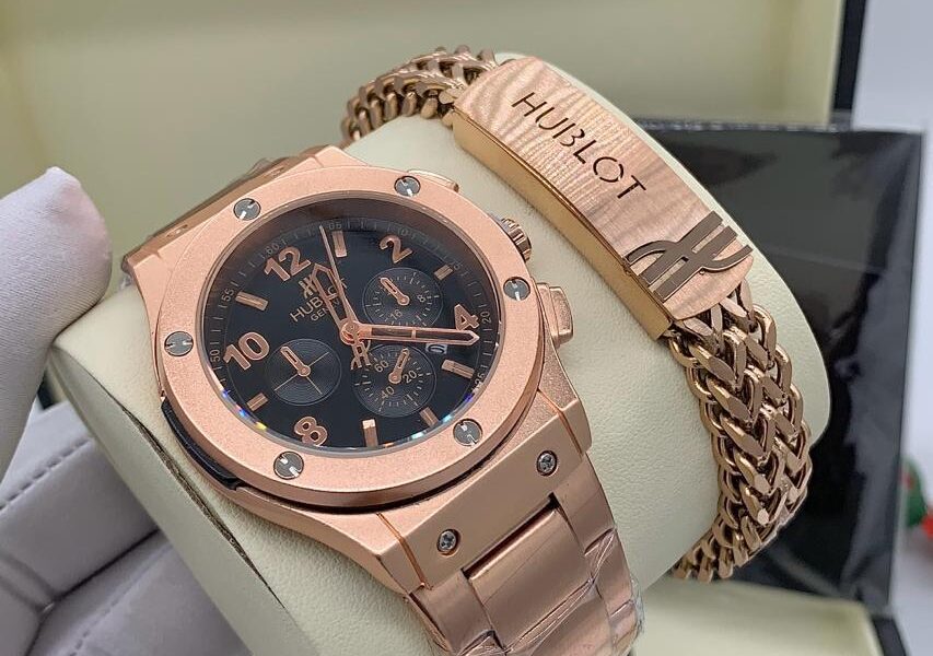 Hublot wristwatch and bracelet