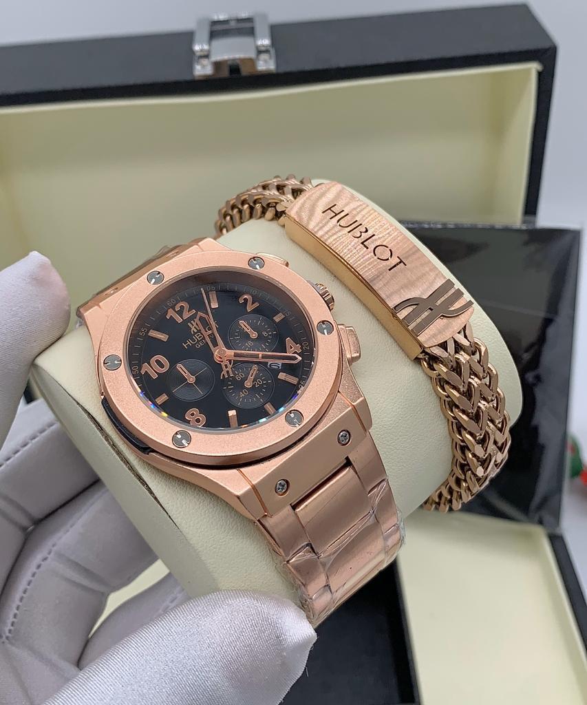 Hublot wristwatch and bracelet