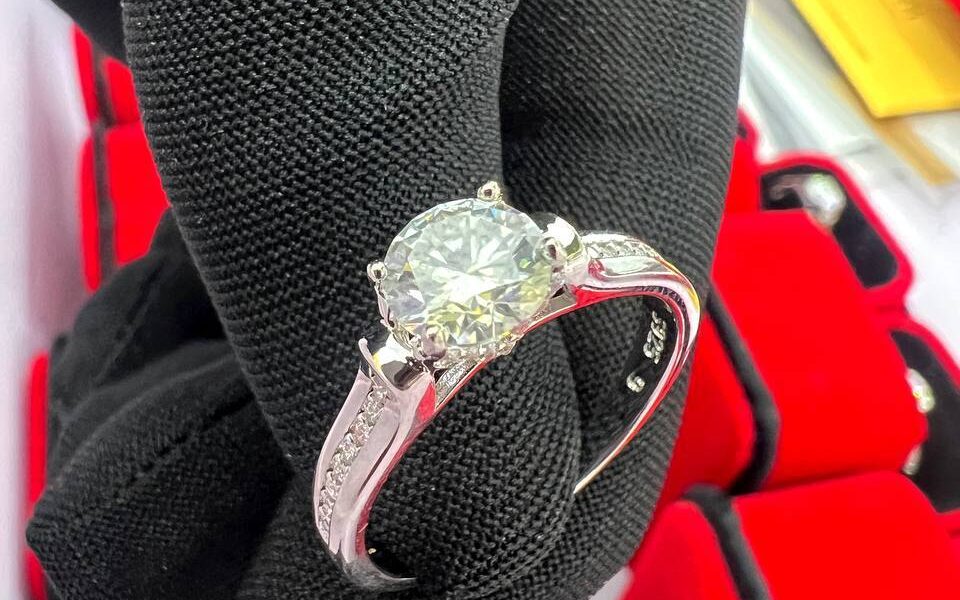 Diamond engagement and wedding rings