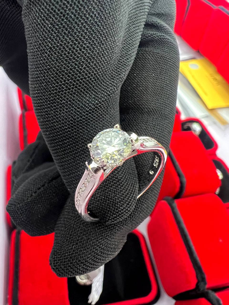 Diamond engagement and wedding rings
