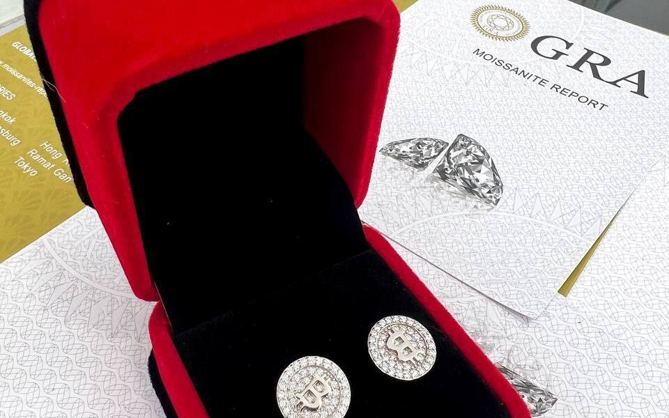 Diamond earrings and necklaces