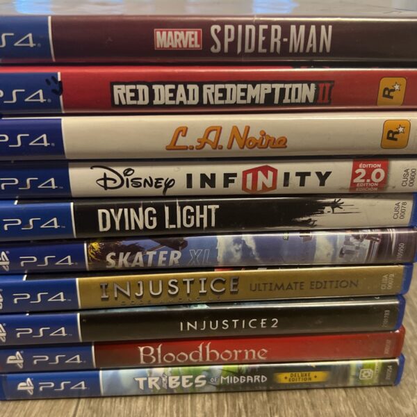 PS4, 1 controller, multiple games. All included.
