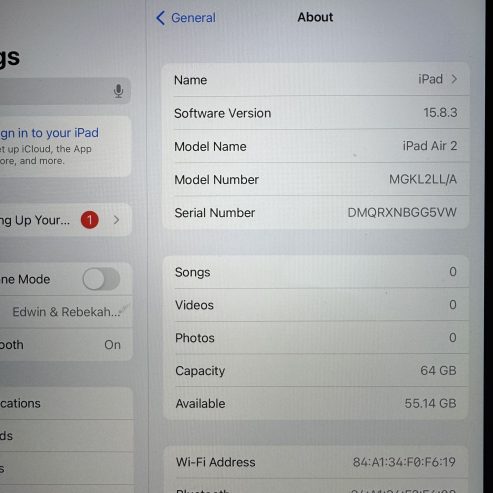 Ipad air 2 64gb